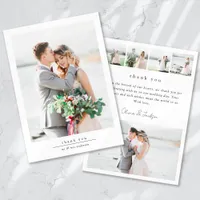 Modern Multi Picture Wedding Thank You Card