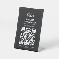 Tip Jar Scan to Pay Qr Code Contactless Mobile Pedestal Sign