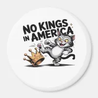 No Kings In America Classic Retro Graphic Magnet