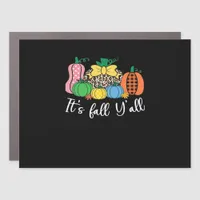 It’s Fall Y’all Leopard Pattern Pumpkin Style Car Magnet