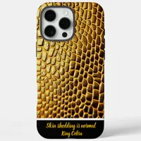 Golden scales of a serpent glistening in the light iPhone 16 pro max case