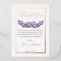 Romantic and Poetic Pastel Lilac Watercolor Foil Invitation