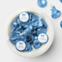 Blue Gingham Bow Tie Name Baby Shower Thanks Hershey®'s Kisses®