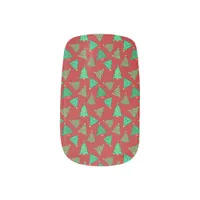 Christmas Tree Pattern Red Minx Nail Art Decal 