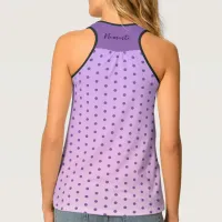 Purple Polka Dot | Namaste Pink And Lilac Yoga Tank Top