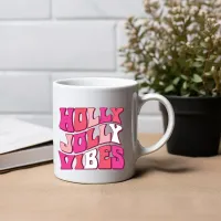 Holly jolly vibes: Christmas Drinking Coffee Mug