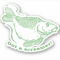 Got a Screamer Funny Carp Fishing Quote Sticker