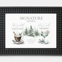 Rustic Winter Wedding Signature Drinks ID1049 Bar Mat