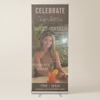 Sweet Sixteen Birthday Photo Magazine Cover Retractable Banner