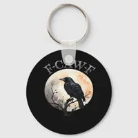 F Caw F Funny Bird Moon Minimal Clean Style Keychain