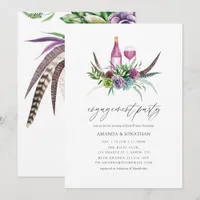 Mystical Succulent Engagement Party Wine Tasting Invitation