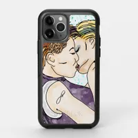 LGBTQIA+ Women Kissing Watercolor Art   OtterBox Symmetry iPhone 11 Pro Case