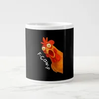Gothic Humor Funny F Caw F Crow Design Giant Coffee Mug