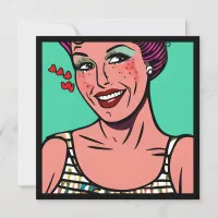 Love You xoxo Retro Pop Art Card