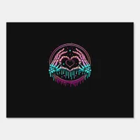 Heart Sign Skeleton Hand - Spooky Skeleton Hallowe