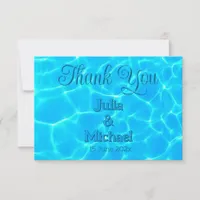  Azure Turquoise Bleu Water Reflection Minimalism Thank You Card