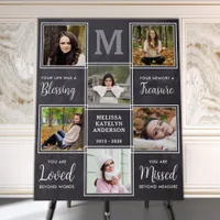 Rustic In Loving Memory Photo Collage Funeral  Foam Board