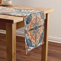 Turkish Inspired: Textured Navy & Terracotta Short Table Runner