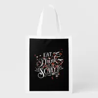Savage Halloween Spooky Aesthetic Graphic Style Grocery Bag