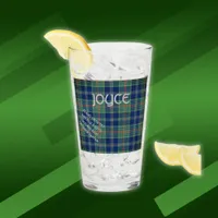 Timeless blue and green Tartan Monogram | Glass