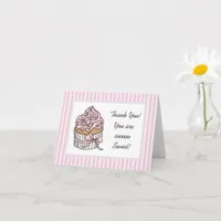 Thank You | You are Sweet Pink Cupcake Card