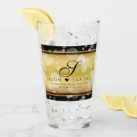 Elegant 50th Golden Wedding Anniversary Glass