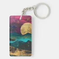 Abstract Fantasy Moonscape Two-sided Acrylic Keychain