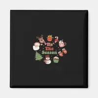 Tis The Season Retro Classic Magnet