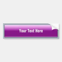 Rectangular Web 2.0 Button Pink Bumper Sticker