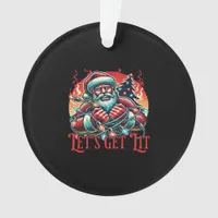 Let's Get Lit Santa Christmas Vibe Classic Ornament
