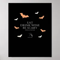 Hallowine Halloween Quote Eat Drink Poster