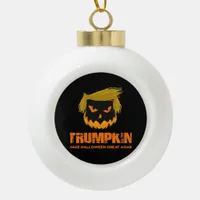 Trumpkin, Make Halloween Great Again Classic Ceramic Ball Christmas Ornament