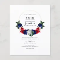 Red White and Blue Fourth of July Wedding Invite Flyer