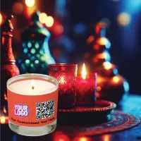 Business Logo Company Promotional QR Code Text Scented Candle