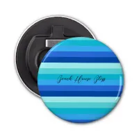 Ocean Blue and Green Striped  Bottle Opener