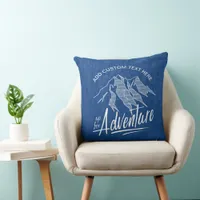 Up For Adventure Mountains White ID358 Throw Pillow