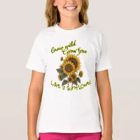 Sunflower Radiance Kids' Inspirational Tee