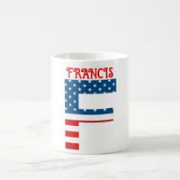 4th Of July Monogram Personalized Coffee Mug