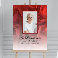 Red Carnation Floral Celebration of Life Funeral Foam Board