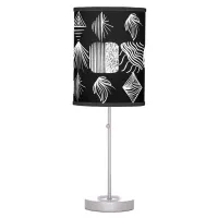 Bold Caribbean Tribal Mudcloth – Black & White,  Table Lamp