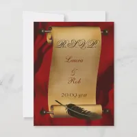 vintage wedding  rsvp cards