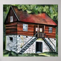 Romania - Traditional Transylvanian House Poster