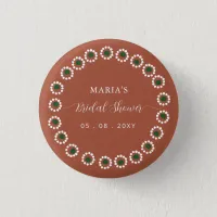 Mexican Boho Barro Bridal Shower Button