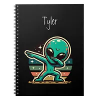 Funny Extraterrestrial Alien Dabbing Personalized Notebook