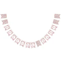 Pink Watercolor Wildflower Welcome Baby Banner – D