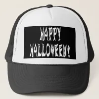 Ghost Halloween Text Trucker Hat