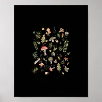 Cottagecore Mushroom Aesthetic Academia Goblincore Poster