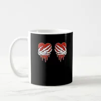 Anti Valentine Skeleton Hands Heart Goth Coffee Mug