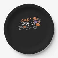Eat Drink And Be Scary Funny Quote Modern Look Paper Plates