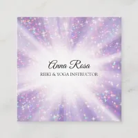 *~* Reiki Energy Healing Rays Light Worker Square Business Card